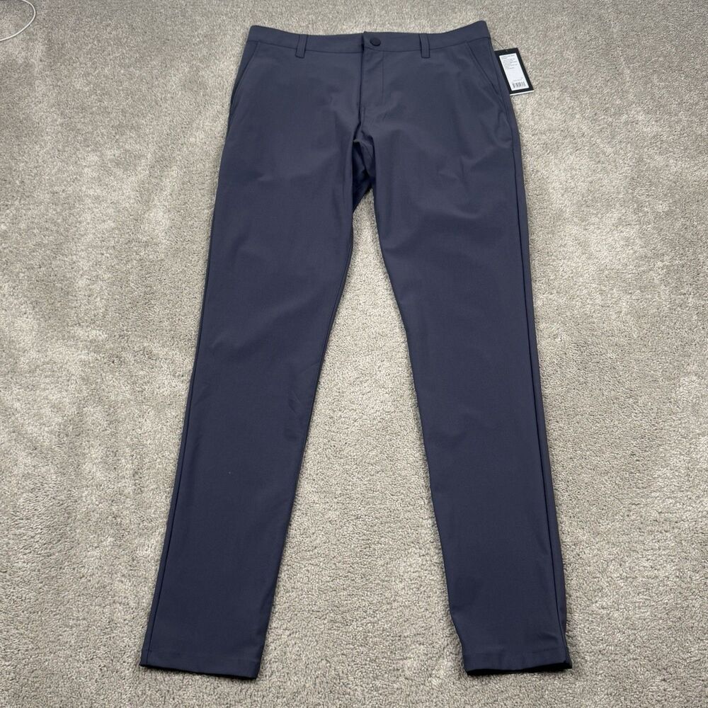 Rhone Commuter Pants Mens 33x33 Gray Skinny Flex-Knit Slim Stretch Chino NEW
